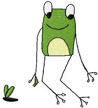 funny frog free embroidery design 7