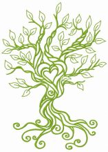 Spring tree of love 2 embroidery design