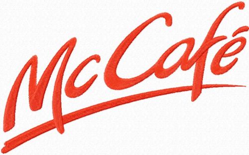 McCafe logo machine embroidery design
