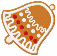 Bell gingerbread free embroidery design