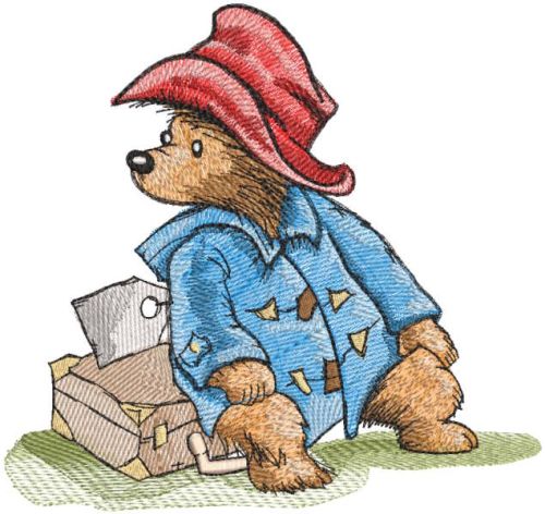 A quick rest vintage bear embroidery design