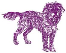 Pye-dog embroidery design