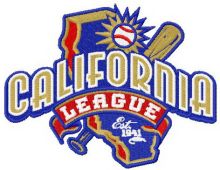 California league logo embroidery design