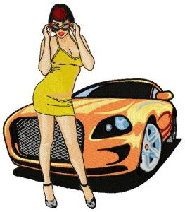 Cool girl 1 embroidery design