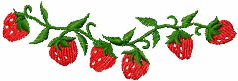 Strawberry free embroidery design 4