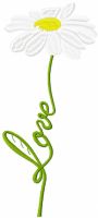 Favorite chamomile love embroidery design