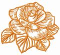 Summer rose flower embroidery design