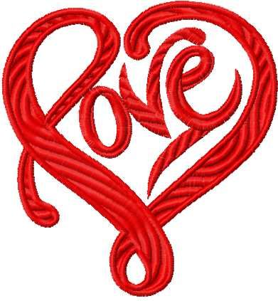 Love sign free embroidery design