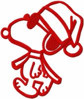 Walking Christmas embroidery design