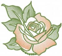 Rose free embroidery design 19