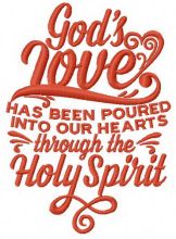 God's love embroidery design