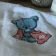 embroidered towel with teddy bear after shower design