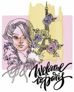 Welcome to Paris embroidery design
