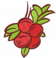Red berries free machine embroidery design