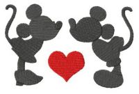 First kiss embroidery design