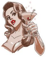 Let's drink embroidery design