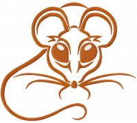 Tribal mouse free embroidery design