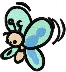 Funny butterfly embroidery design