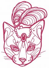 Noble cat 4 embroidery design