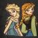 Frozen sisters design on towel embroidered