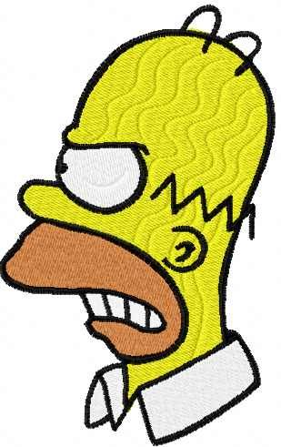 Homer Simpson embroidery design 4