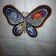 Fantastic Butterfly on bath towel embroidered
