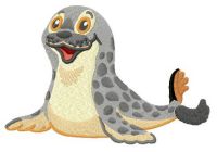 Fur-seal embroidery design