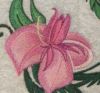 Towel with Elegant Flower machine embroidery design