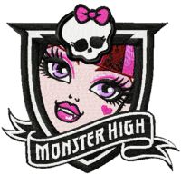 Monster High Draculaura embroidery design
