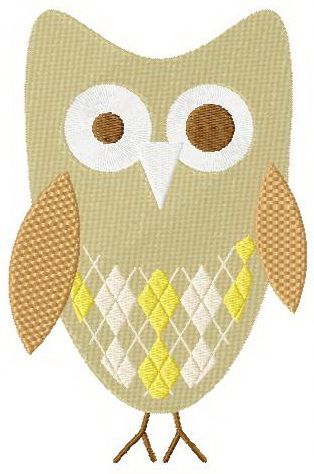 Toy owl machine embroidery design