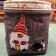 Basket with Christmas dwarf with candle embroidery design
