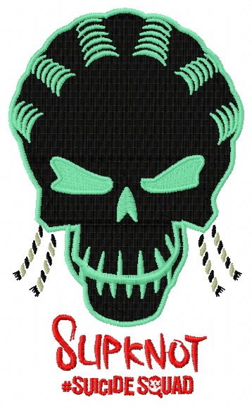 Suicide Squad Slipknot machine embroidery design