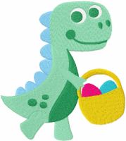 Motif de broderie gratuit de Pâques pour garçon dinosaure