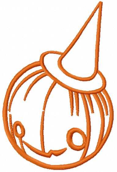 Pumpkin hat free embroidery design