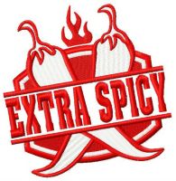 Extra spicy embroidery design