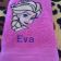 Towel embroidered with princess Elsa design