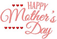 Happy Mother's day free embroidery design 2