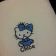 Hello Kitty Little Princess embroidery design on towel