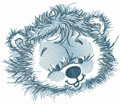 Fluffy lion machine embroidery design