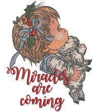 Miracles are coming embroidery design