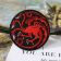 Embroidered patch with House Targaryen logo design
