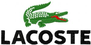 Lacoste logo embroidery design