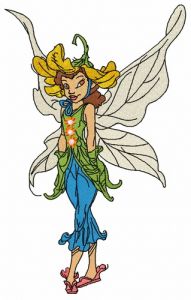 Daisy fairy embroidery design