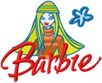 Barbie child's art embroidery design