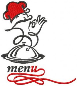 Menu 2 embroidery design