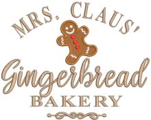 Gingerbread Bakery embroidery design