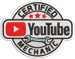 YouTube certified mechanic embroidery design
