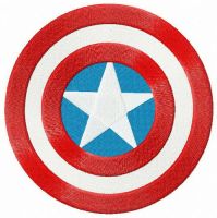 Captain America's round shield  embroidery design
