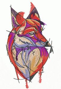 Fox 2 embroidery design