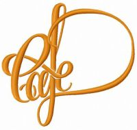 Cafe embroidery design